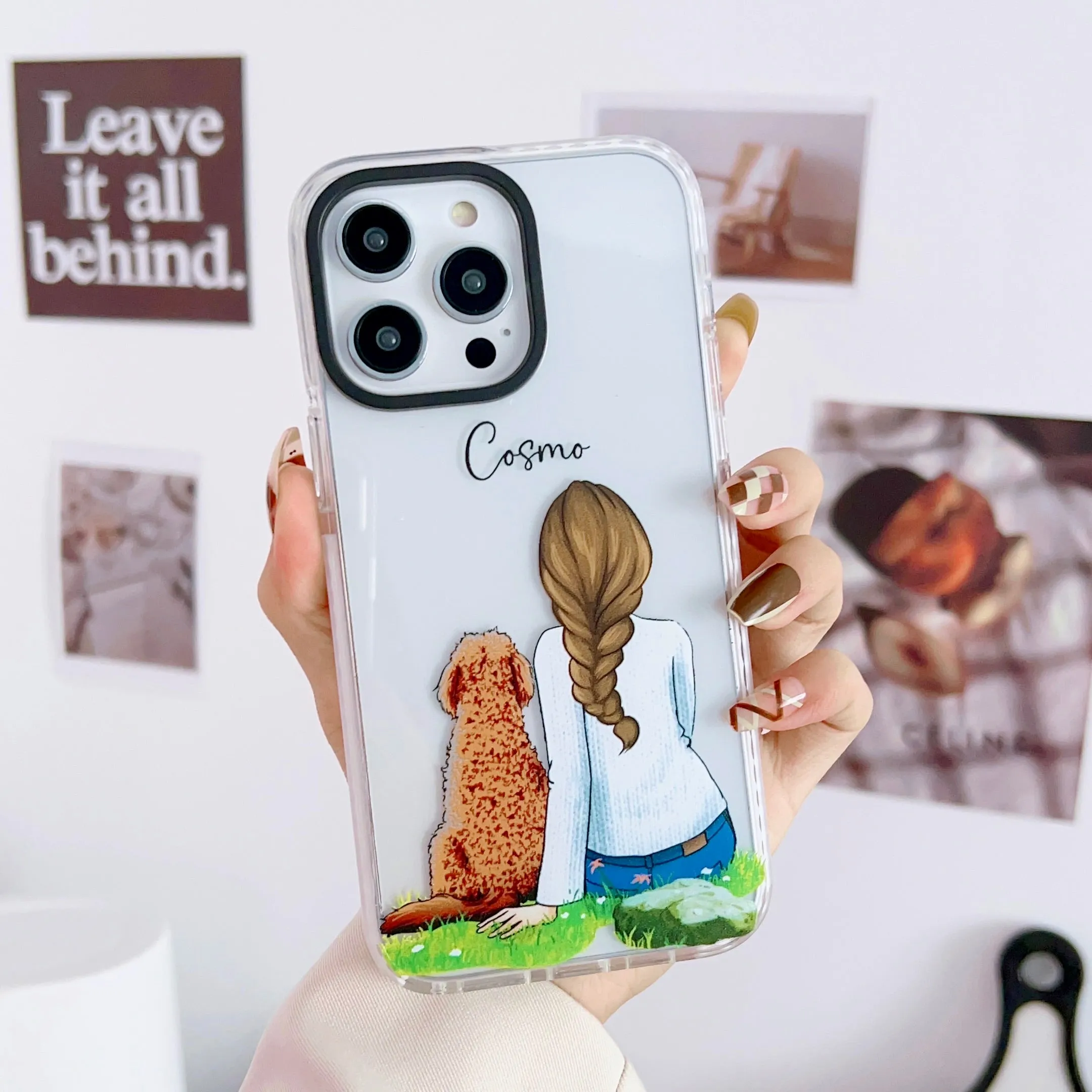 iPhone Impact Proof Customised Silicon Case ( A Girl With Dog )