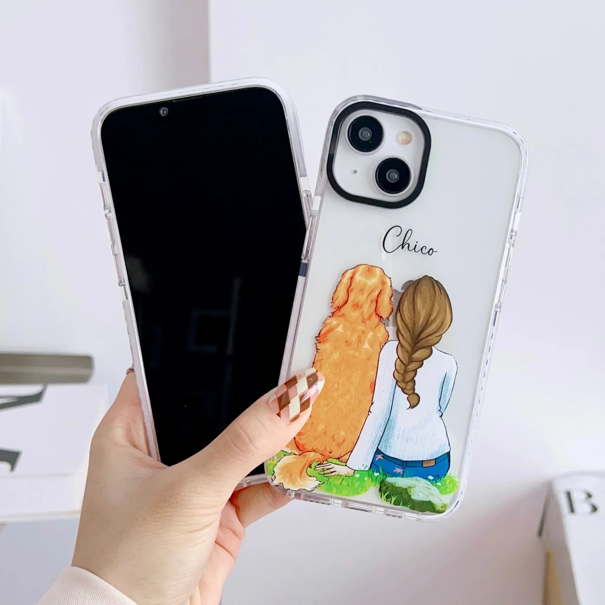 iPhone Impact Proof Customised Silicon Case ( A Girl With Dog )