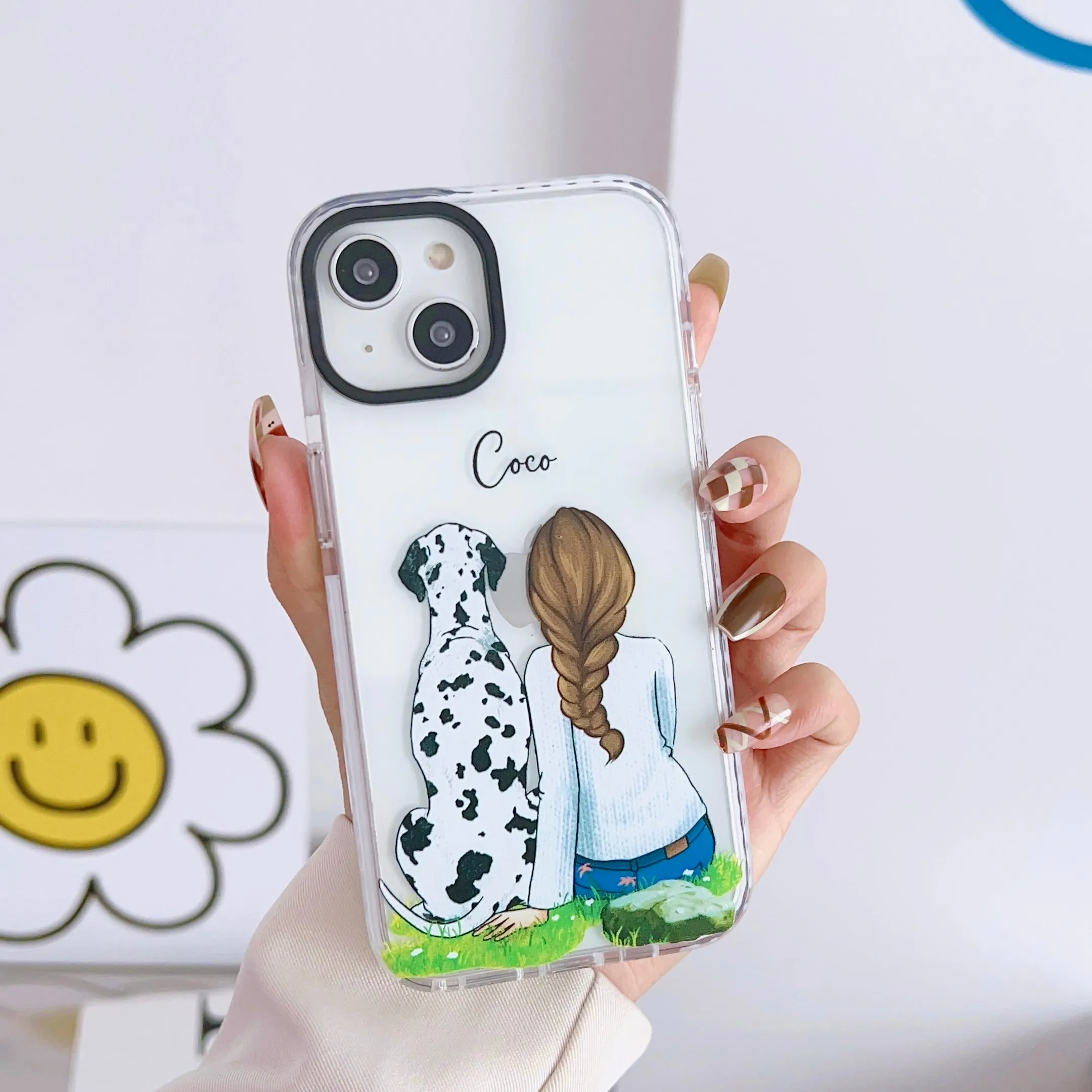 iPhone Impact Proof Customised Silicon Case ( A Girl With Dog )