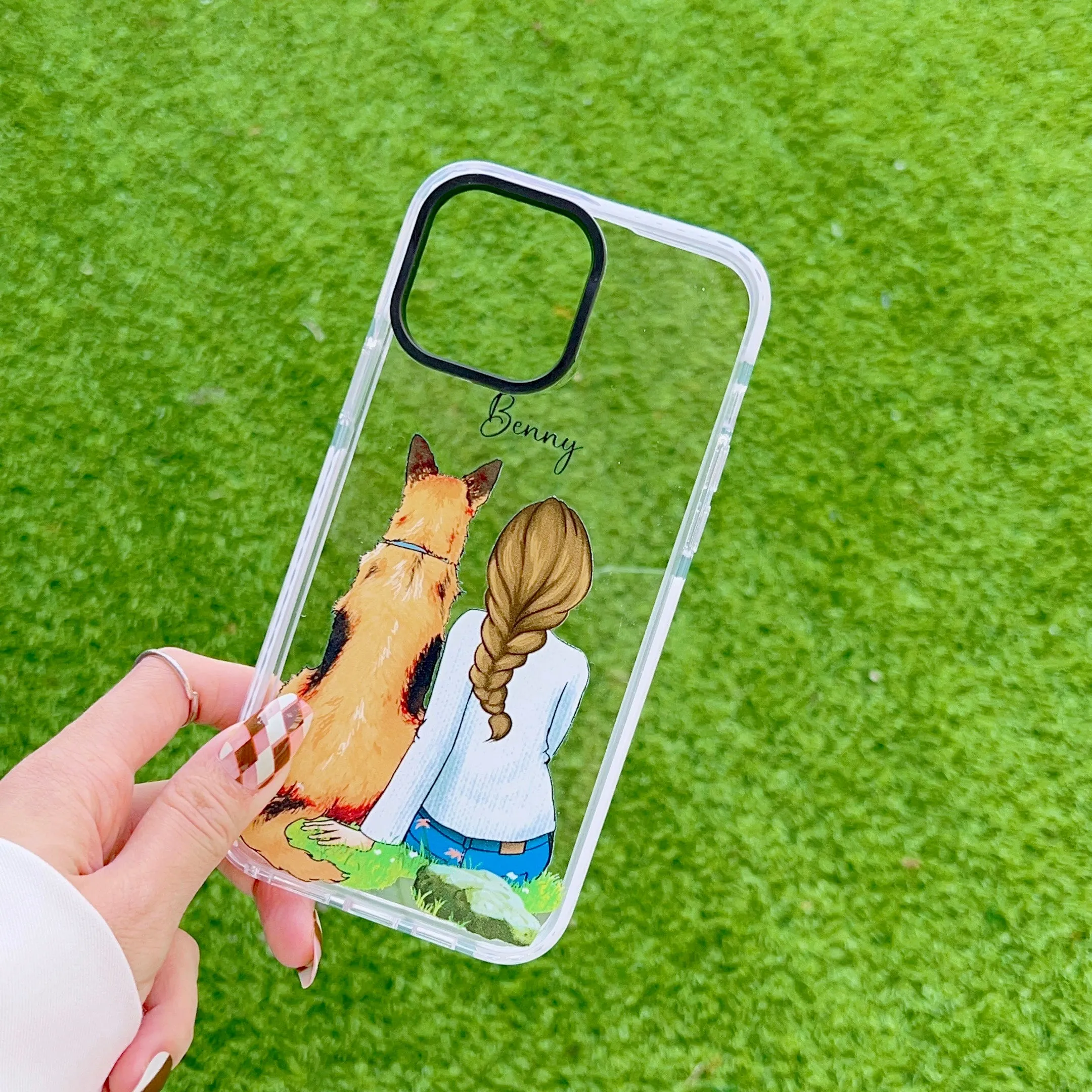 iPhone Impact Proof Customised Silicon Case ( A Girl With Dog )