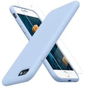Miracase Ultra Slim Designed for iPhone SE Case 2022(3rd Gen)/iPhone SE 2020 Case(2nd Gen)/iPhone 7 Case/iPhone 8 Case with Screen Protector, Multi-Color Silicone Shockproof Phone Case