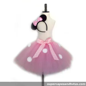 Pink Mouse Tutu with Ear Headband