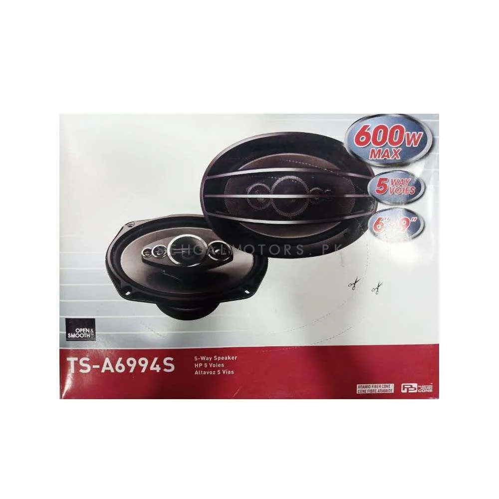 Pion TS-A6994S 6x9 inch 5 Way 600 Watts Speakers