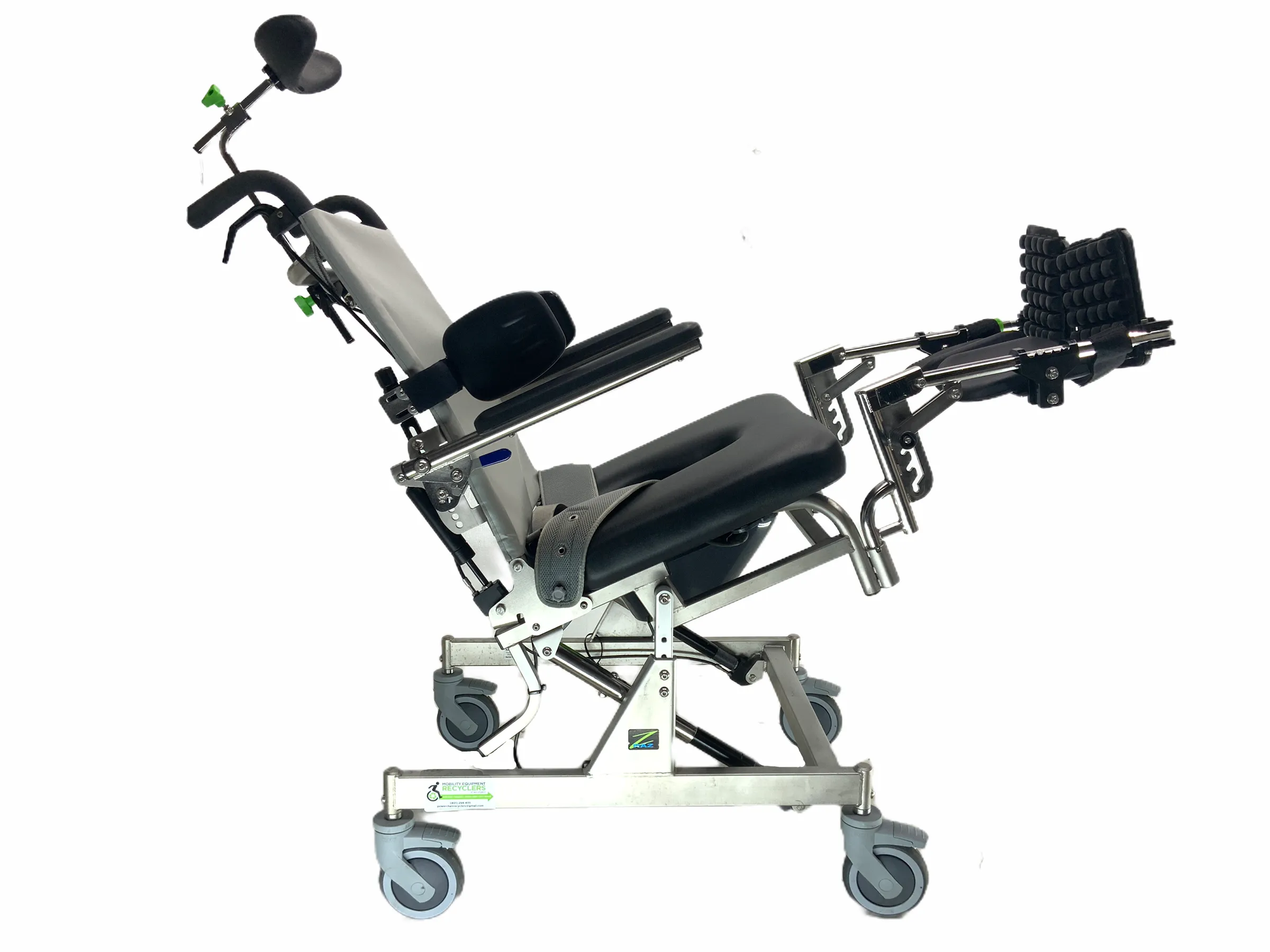 Raz AT Commode Shower Chair | 22" x 19" Seat | Tilt, Recline, Elevating Legs