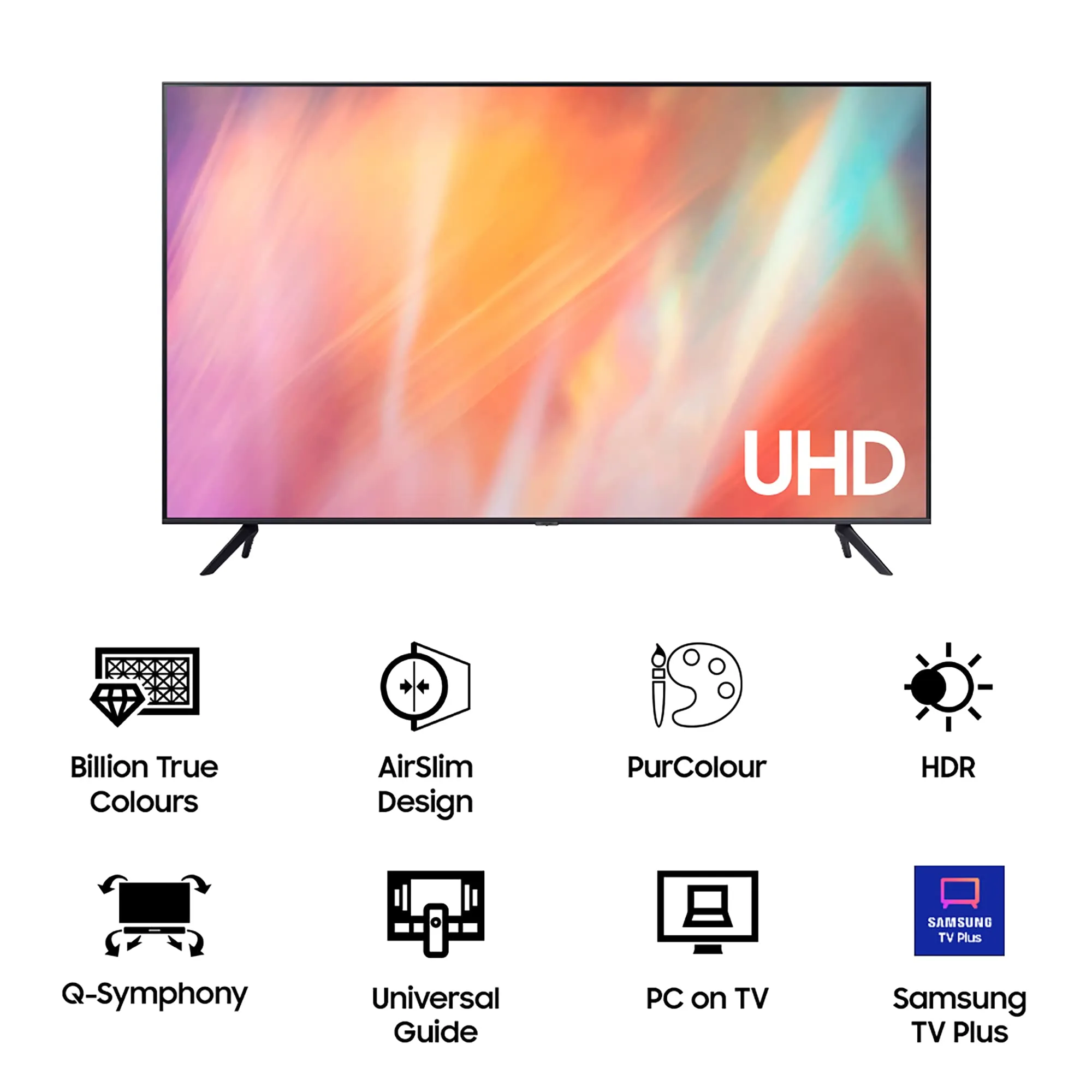 Samsung 139.7 cm (55 inches) 4K Ultra HD Smart LED TV UA55AU7700KLXL (Titan Gray)