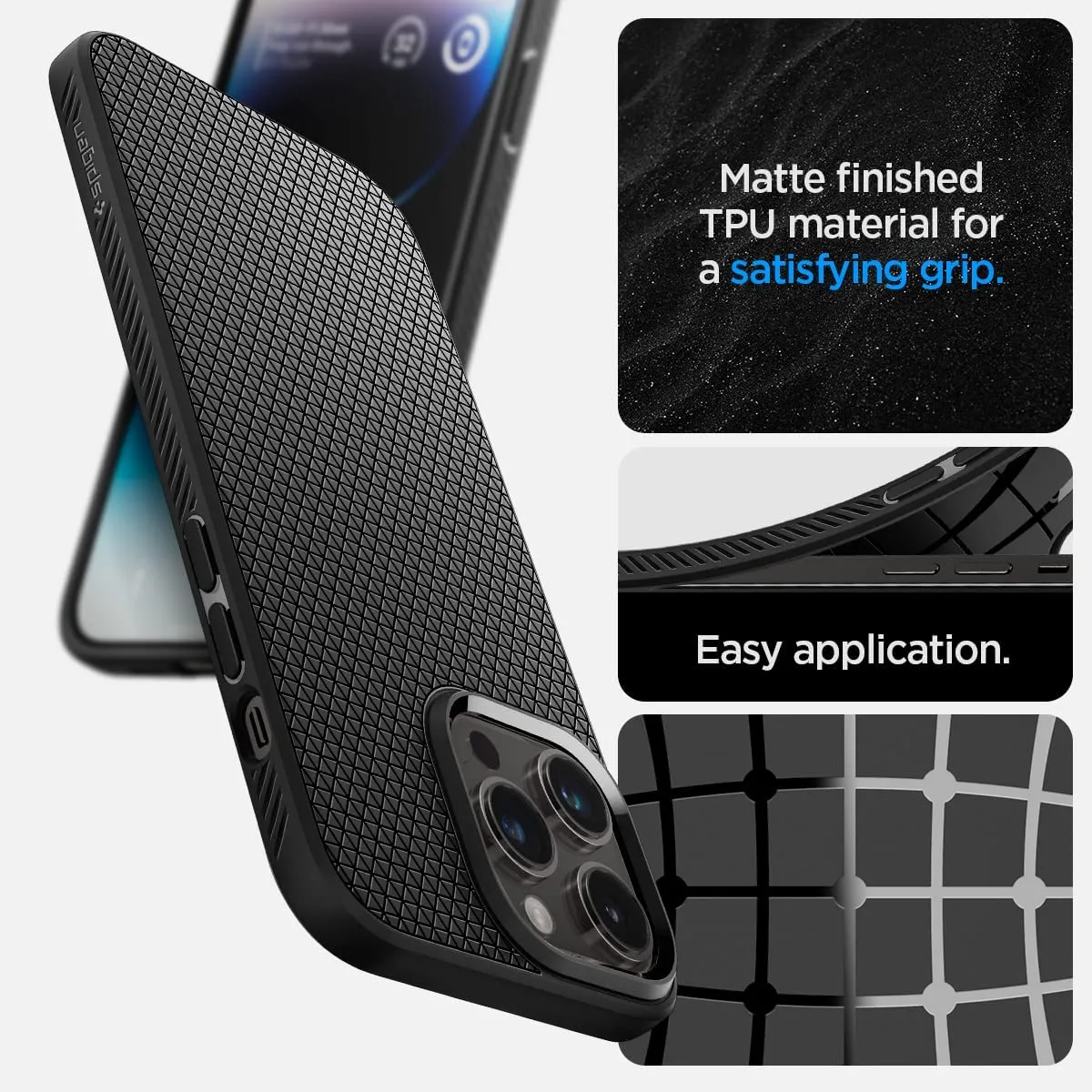 Spigen Liquid Air Armor Designed for iPhone 14 Pro Case (2022) - Matte Black