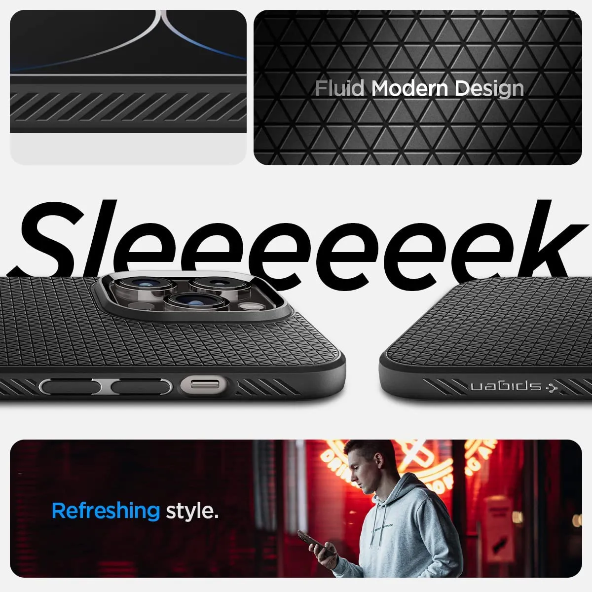 Spigen Liquid Air Armor Designed for iPhone 14 Pro Case (2022) - Matte Black