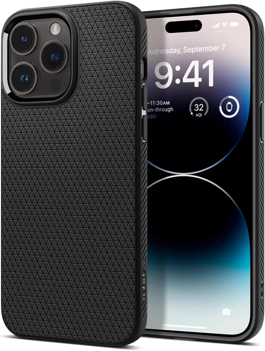 Spigen Liquid Air Armor Designed for iPhone 14 Pro Case (2022) - Matte Black