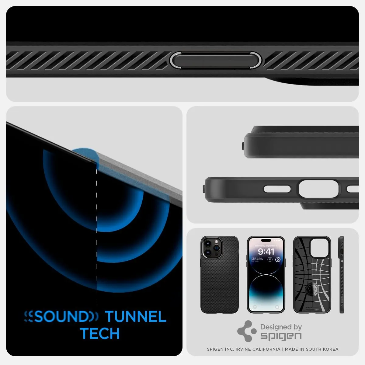 Spigen Liquid Air Armor Designed for iPhone 14 Pro Case (2022) - Matte Black