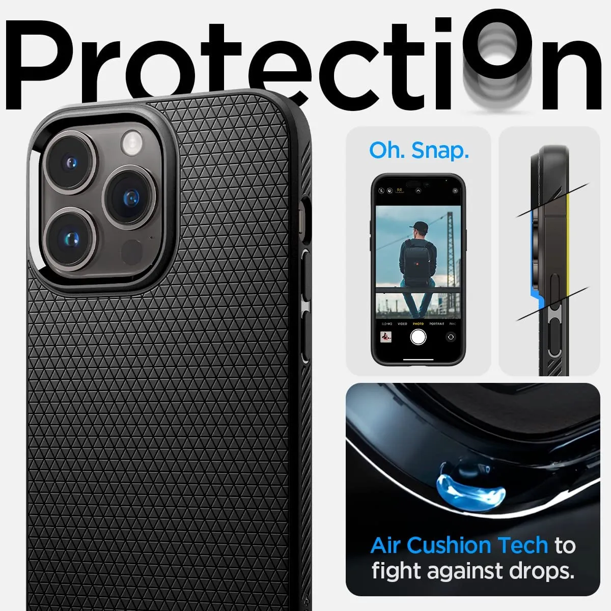 Spigen Liquid Air Armor Designed for iPhone 14 Pro Case (2022) - Matte Black