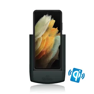 Strike Alpha in-car Cradle for Samsung Galaxy S21 Ultra 5G Wireless Charging Head that work with Otterbox Symmetry Case On