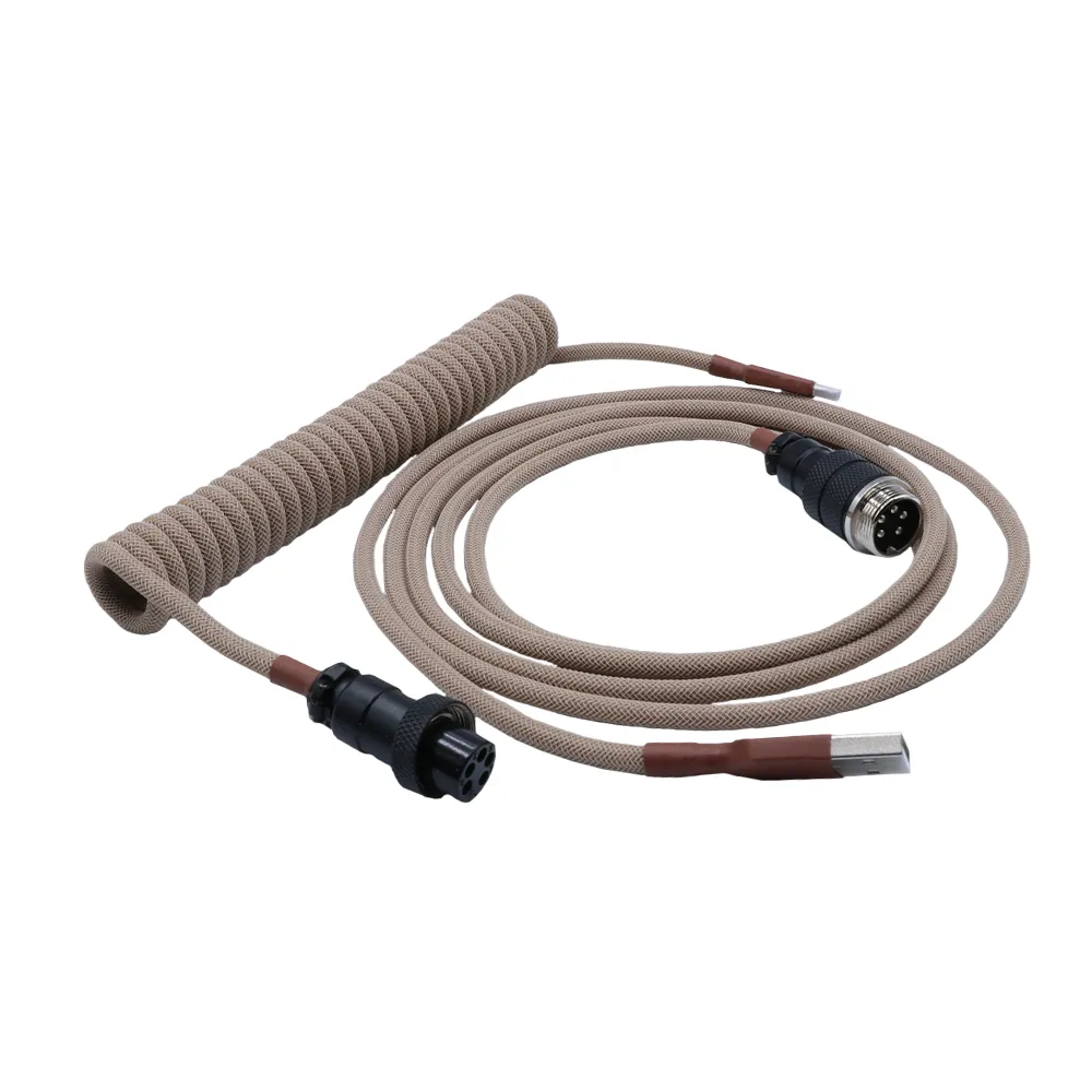 Tan Coiled Cable