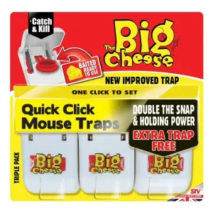 The Big Cheese Quick Click Mouse Traps (Pack of 3)