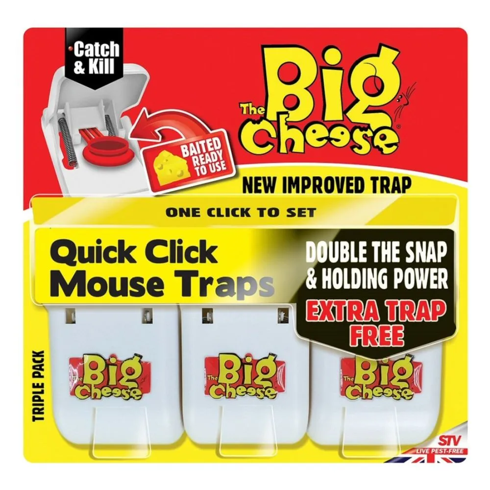 The Big Cheese Quick Click Mouse Traps (Pack of 3)