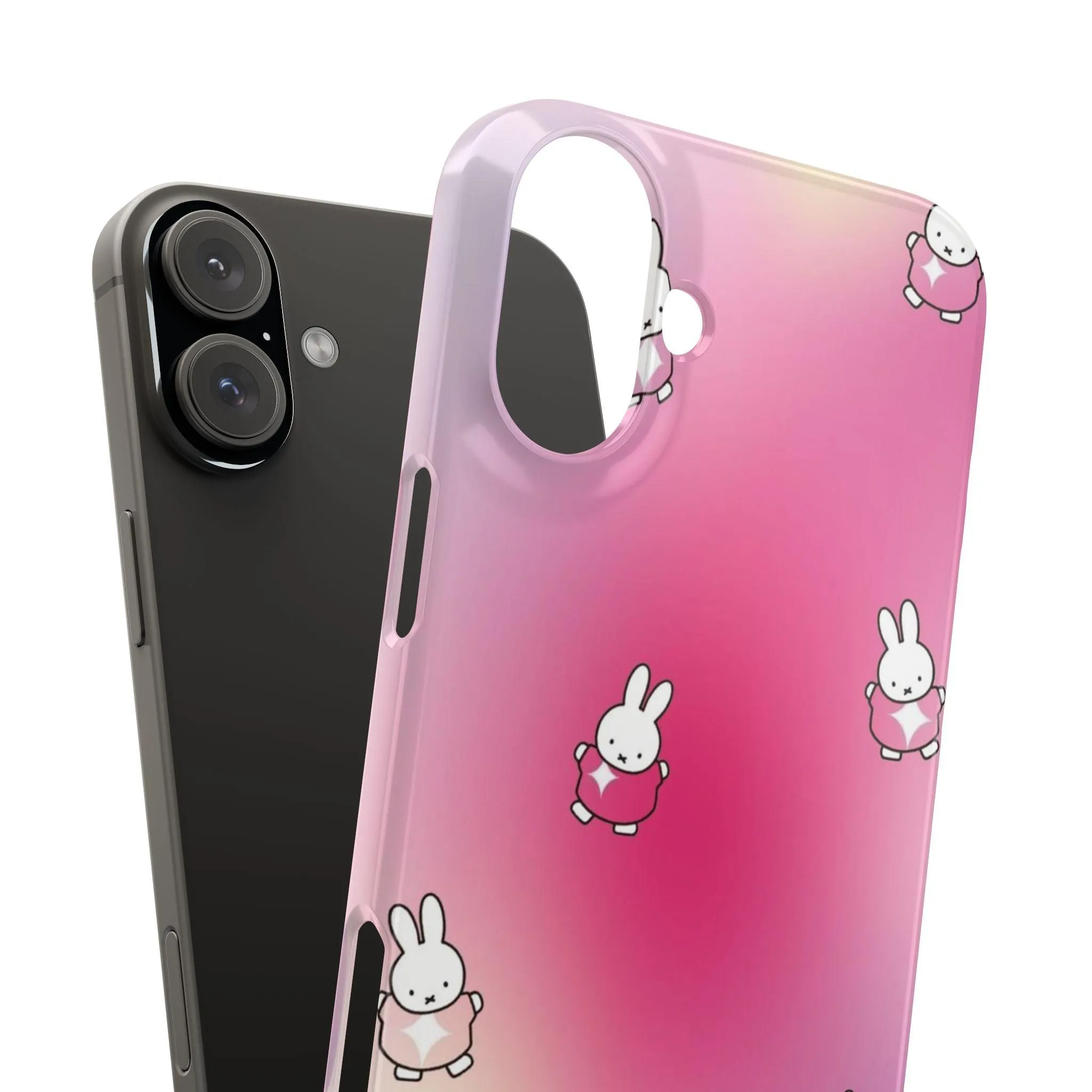 The Bunny Aura Pink Snap Cases
