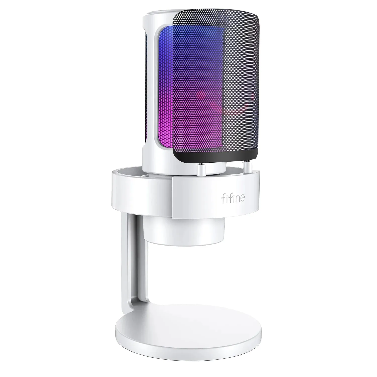 USB Microphone with RGB Modes, Headphone Output & Touch-Mute