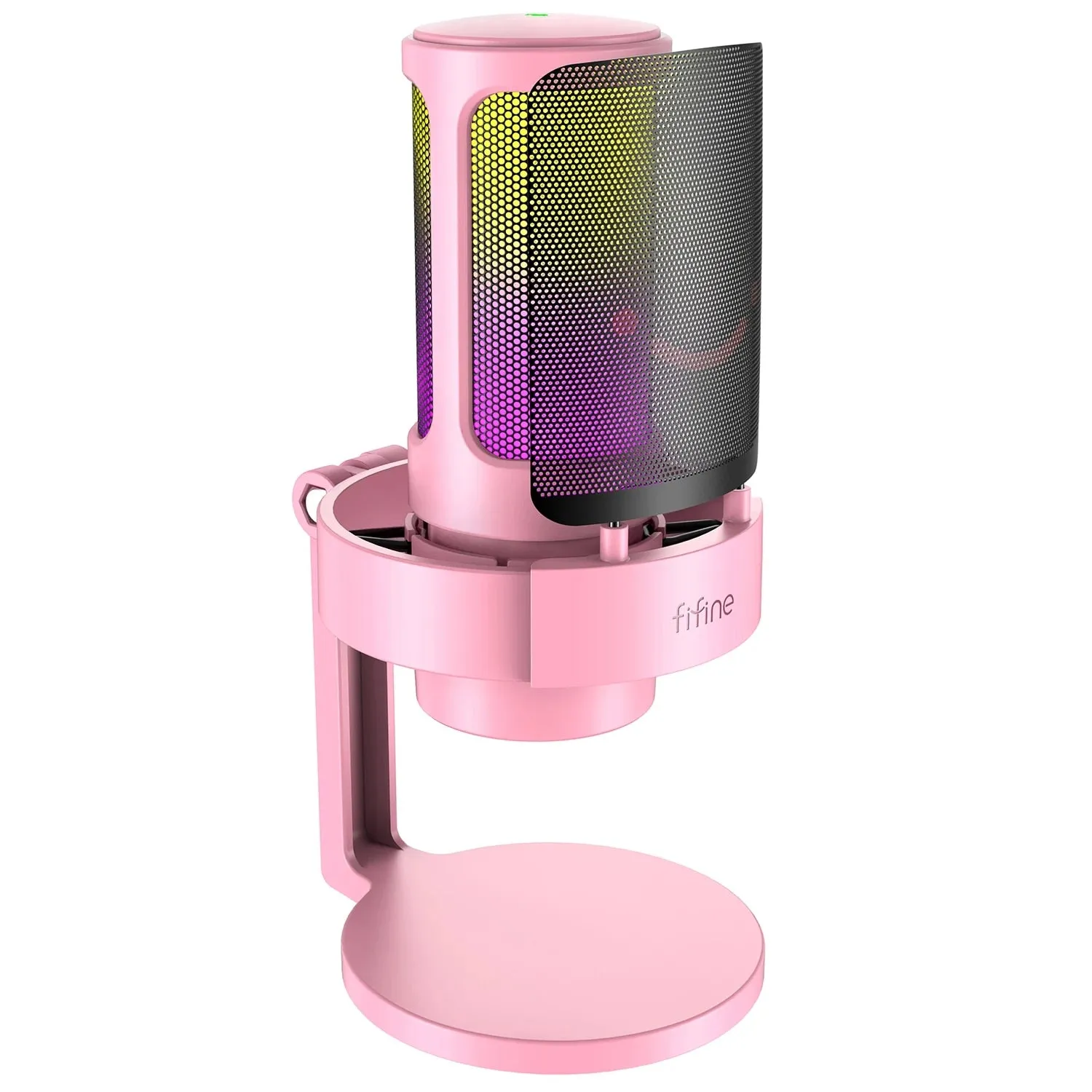 USB Microphone with RGB Modes, Headphone Output & Touch-Mute