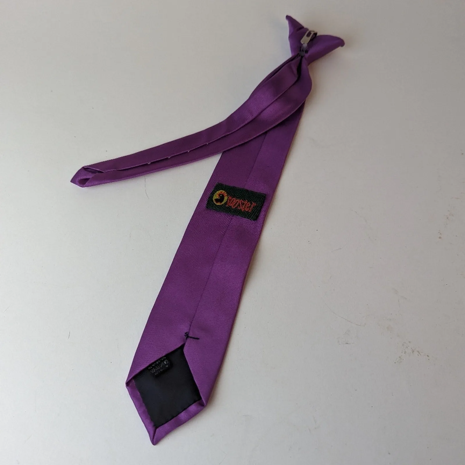 Vintage Rooster Purple Clip On Tie