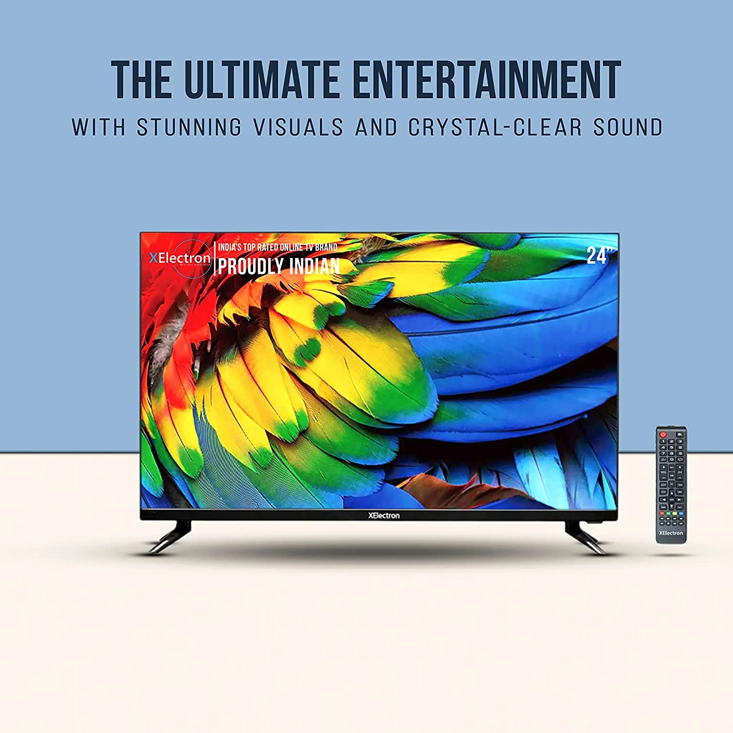 XElectron 60 cm (24 inches) HD Ready LED TV with Slim Bezel 24STV (Black) (2024 Model)