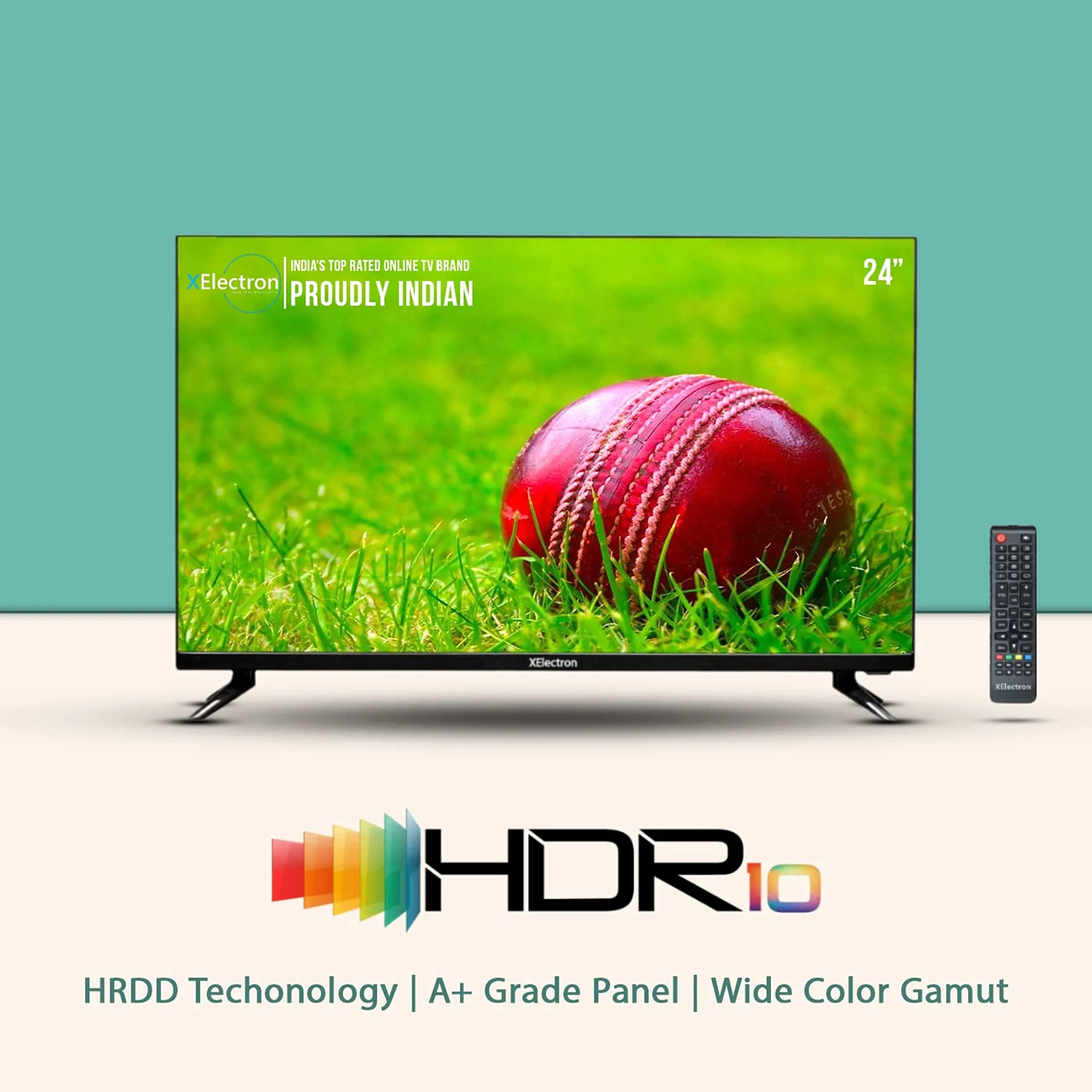 XElectron 60 cm (24 inches) HD Ready LED TV with Slim Bezel 24STV (Black) (2024 Model)