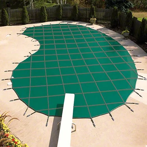 Yard Guard Deck-Lock Mesh Safety Cover - 20' X 40' With Center Step - Green